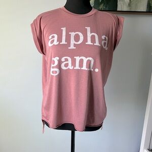 EUC Alpha Gamma Delta Rose Shirt